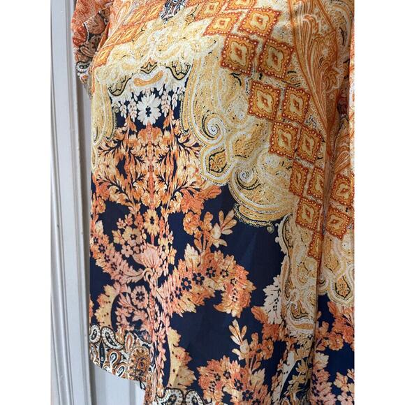 FLYING TOMATO BLOUSE BOROQUE PAISLEY SZ XS PUFFED SLEEVES FAIRY CORE - Picture 7 of 16
